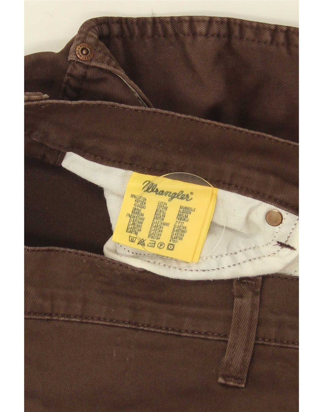 Wrangler Herre Texas Straight Jeans W38 L32 Brun Bomuld