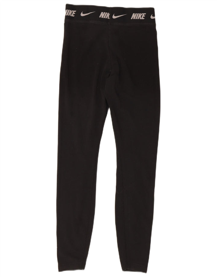 Nike Dame Tight Fit Leggings UK 8 Small Black Bomuld