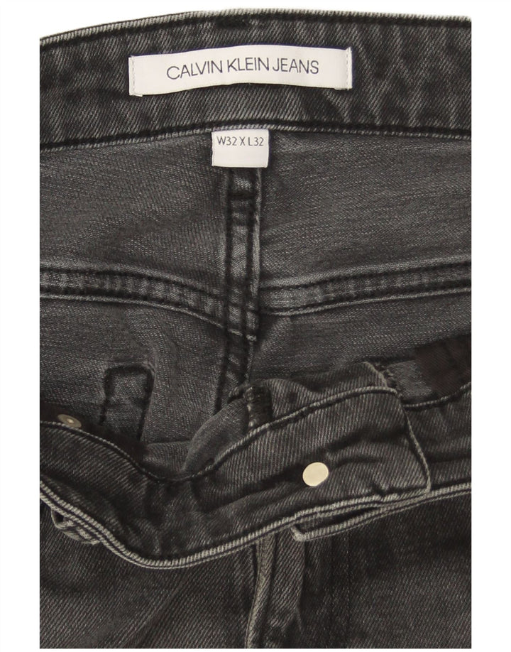 Calvin Klein Herre Slim Jeans W32 L32 Grå Bomuld