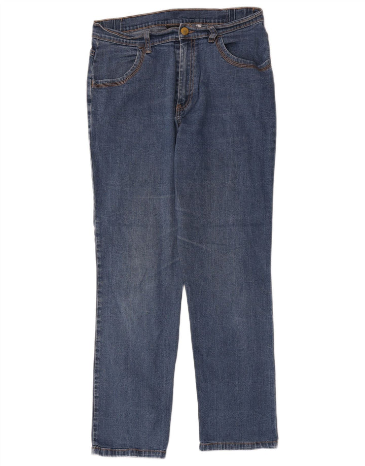 Marks & Spencer Dame Straight Jeans UK 12 Medium W30 L27 Blå Bomuld
