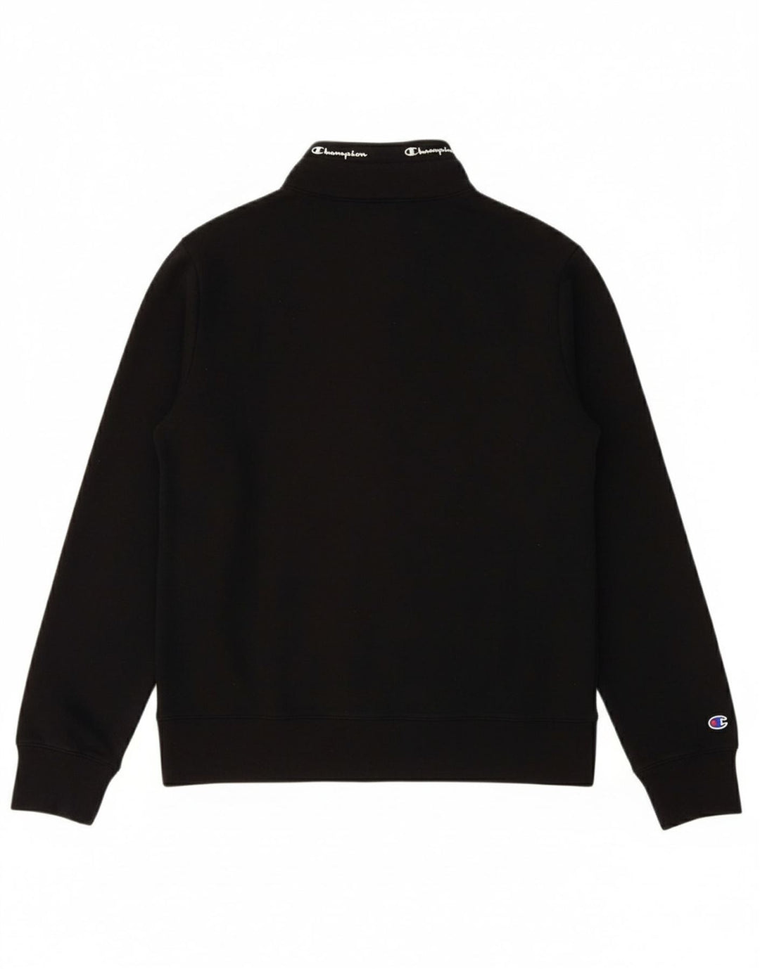 CHAMPION Womens Graphic Tracksuit Top Jacket UK 12 Medium Black Cotton