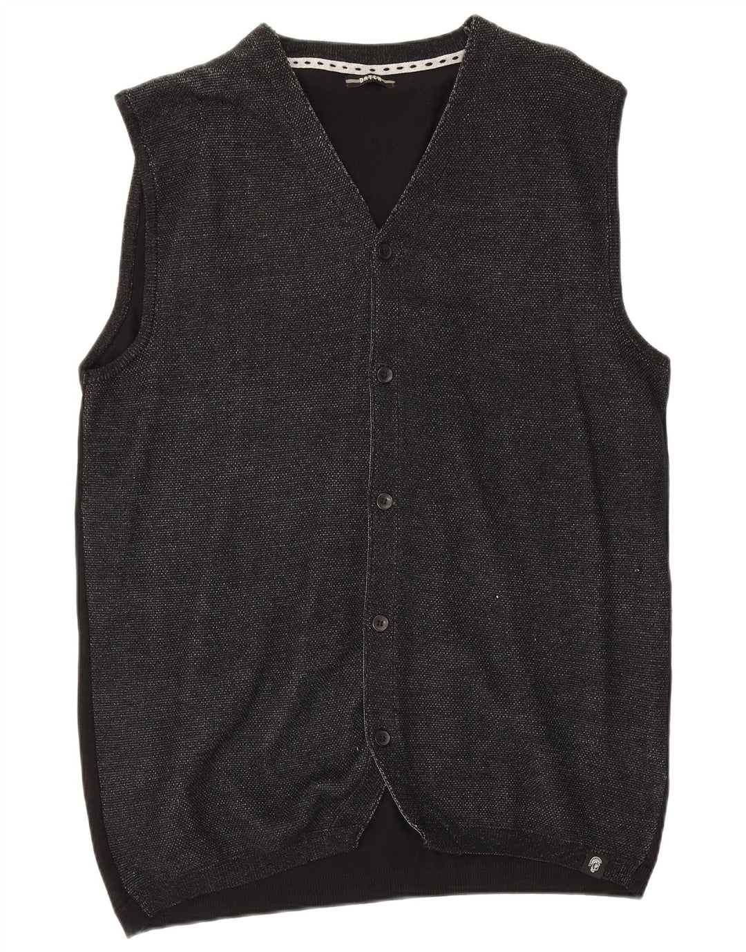 Datch Herre ærmeløs cardigan sweater 3XL sort viskose