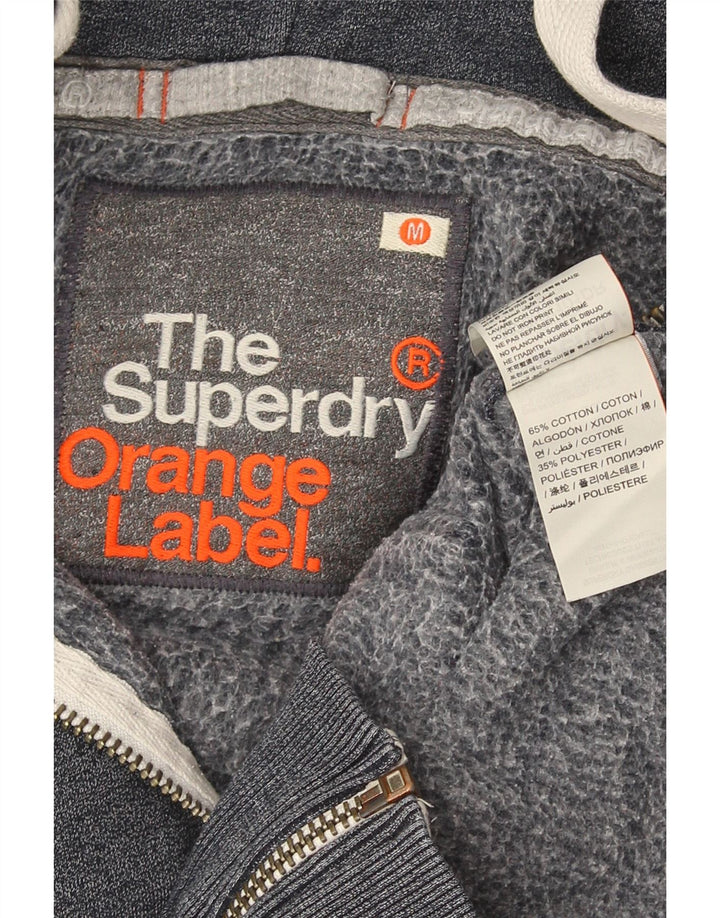 Superdry Hættetrøje med lynlås til mænd mellemgrå bomuld