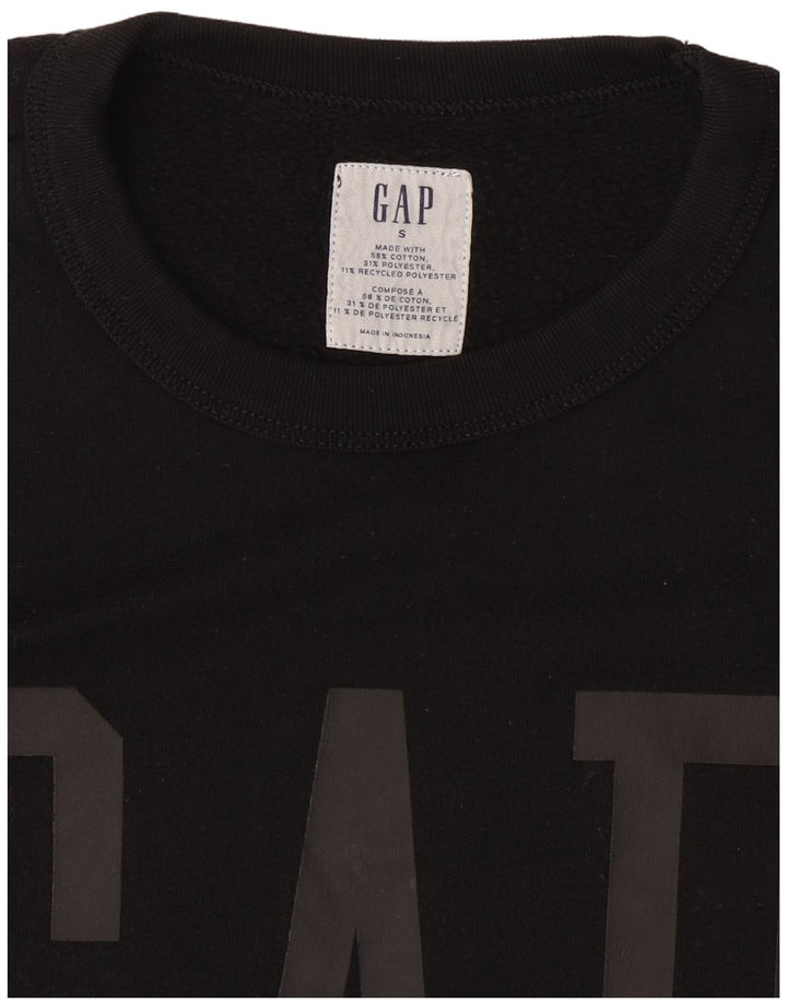 GAP Herre grafisk sweatshirt jumper lille sort bomuld