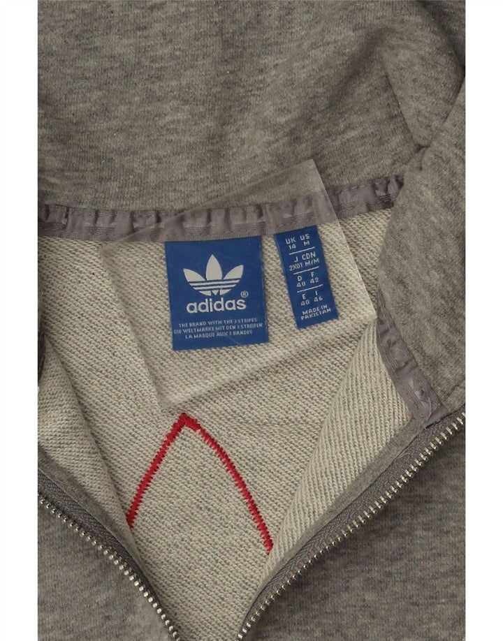 Adidas Dame grafisk træningsdragt Topjakke UK 14 Medium Grey Flecked