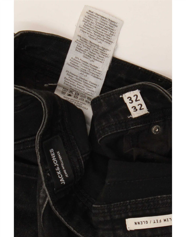 Jack & Jones Herre GLENN Slim Jeans W32 L32 Sort Bomuld