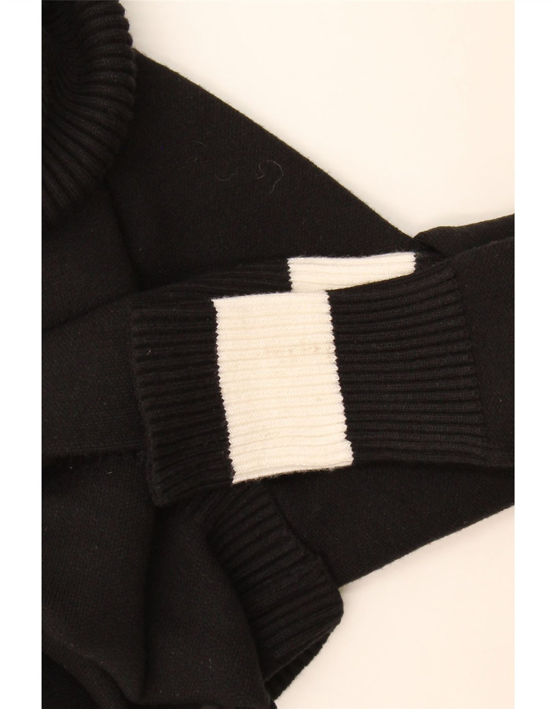 Zara Womens Crop Roll Neck Jumper Sweater UK 12 Medium Black Colourblock