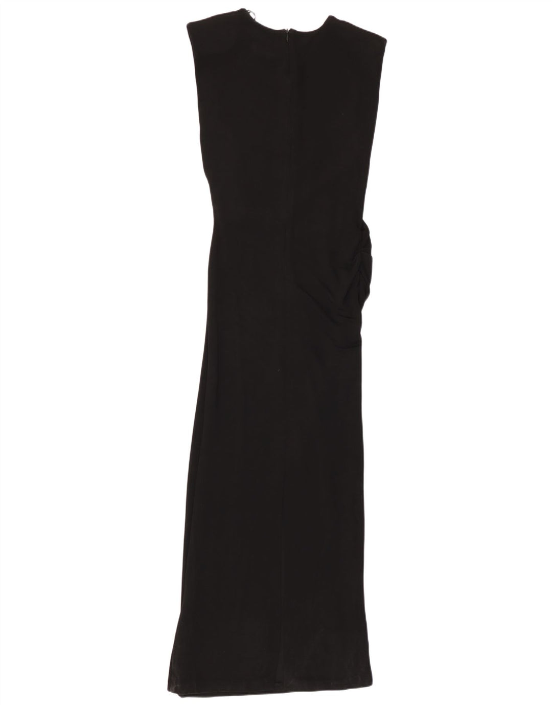 Zara Dame ærmeløs Maxikjole UK 12 Medium Black Viscose