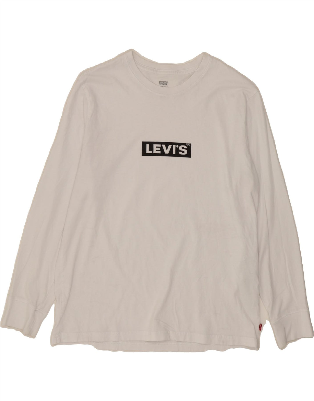 LEVI'S Mens Relaxed Fit Graphic T-Shirt Top Medium White Cotton Vintage Levi's and Second-Hand Levi's from Messina Hembry 