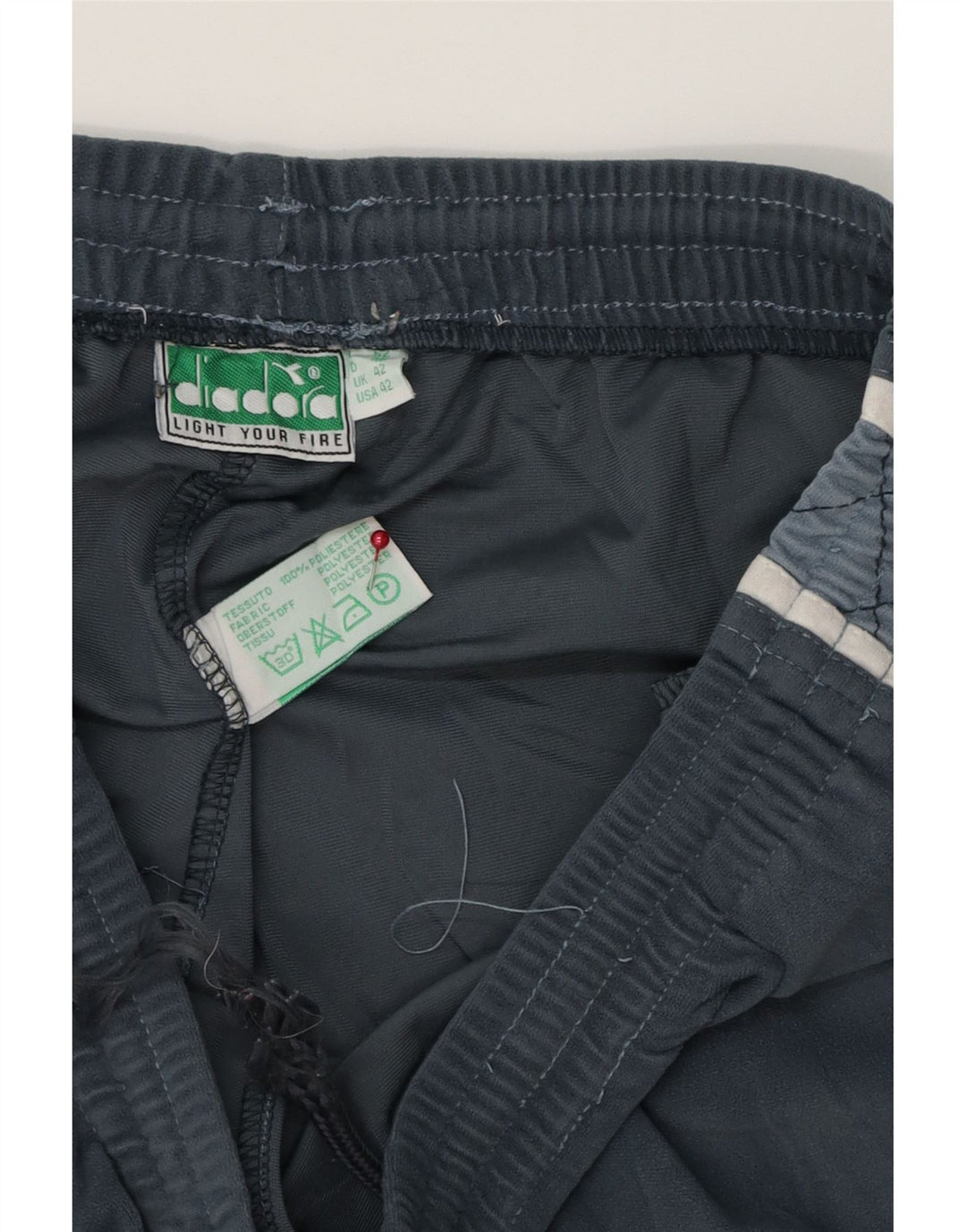 DIADORA Træningsdragtsbukser til mænd UK 42 Large Grå Colourblock Polyester