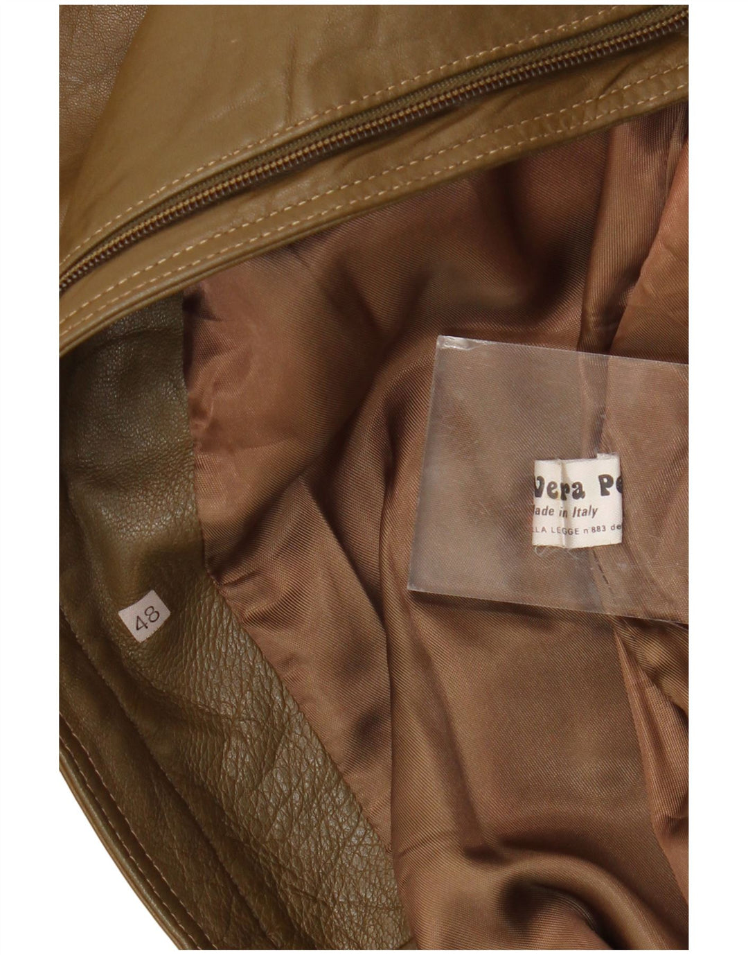 Vintage Herre Læderjakke IT 48 Medium Grønt Læder