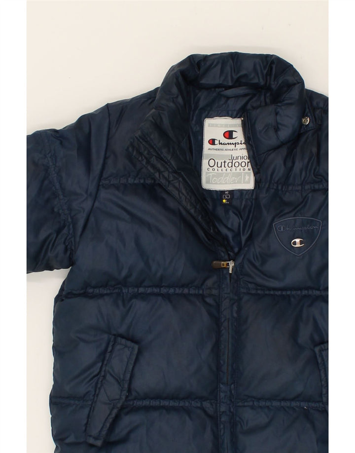 CHAMPION Baby Boys Padded Jacket 18-24 Months Large  Navy Blue Polyester Vintage Champion and Second-Hand Champion from Messina Hembry 