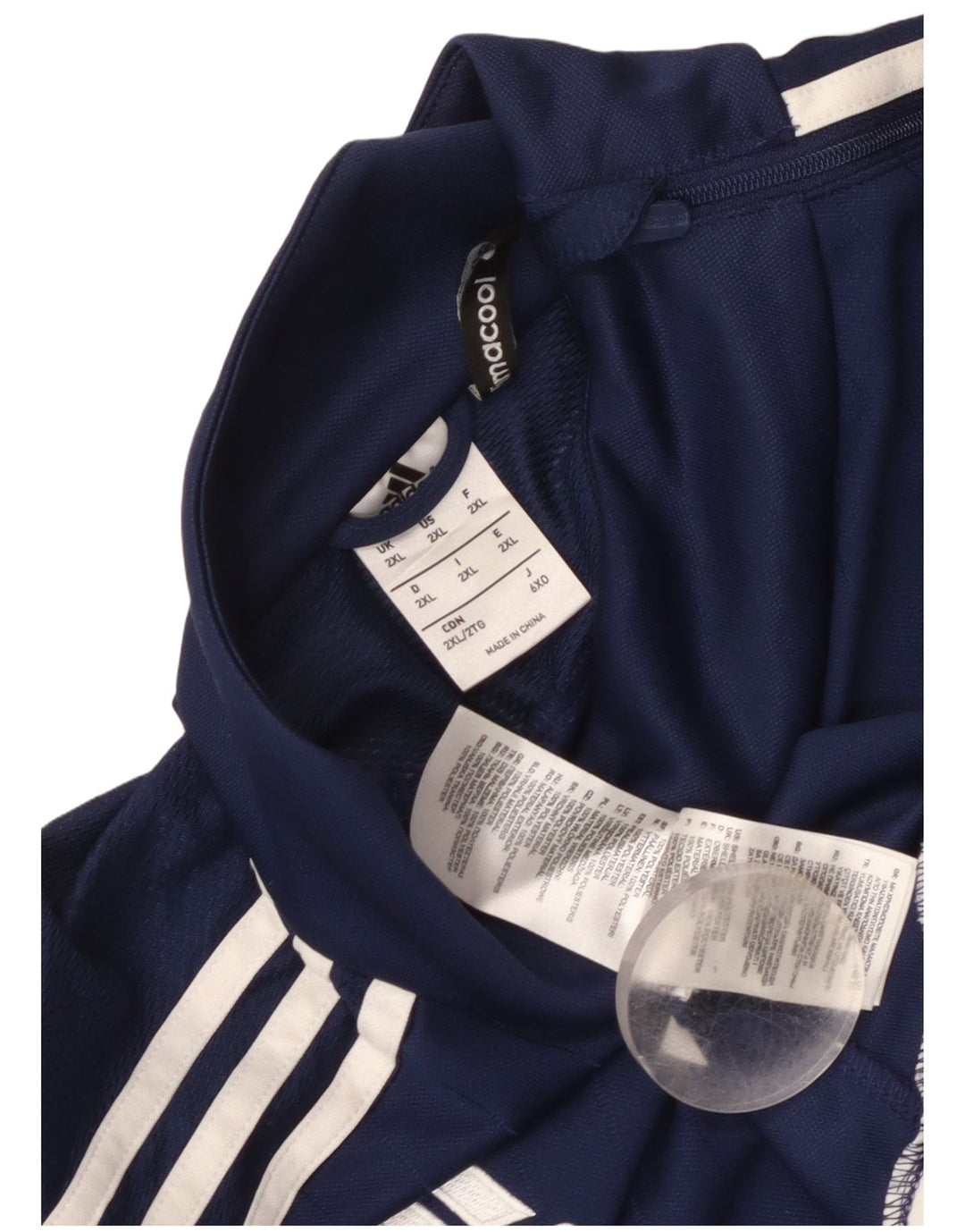 Adidas Herre Climacool Pullover med lynlås-hals Træningsdragt Top 2XL Navy Blue