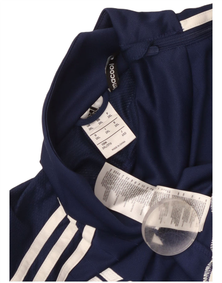 Adidas Herre Climacool Pullover med lynlås-hals Træningsdragt Top 2XL Navy Blue