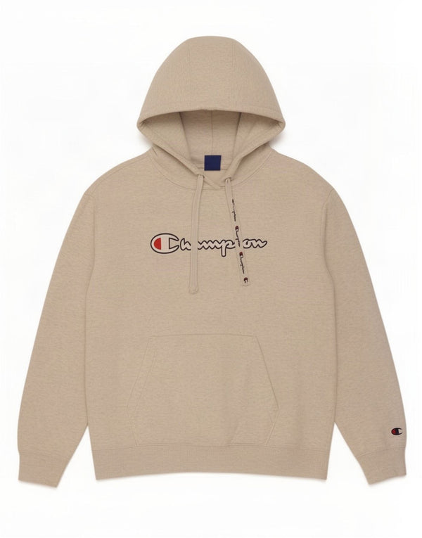 Champion Mens Graphic Hoodie Jumper Medium Grey Cotton