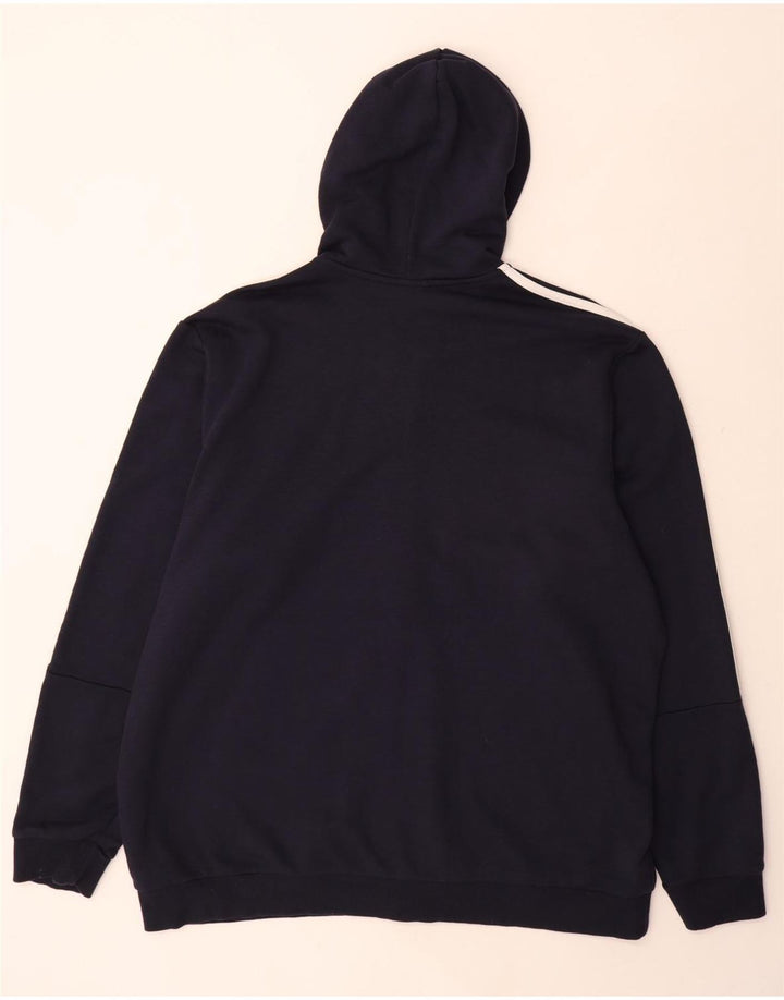 Adidas Hættetrøje med lynlås til mænd 2XL marineblå bomuld