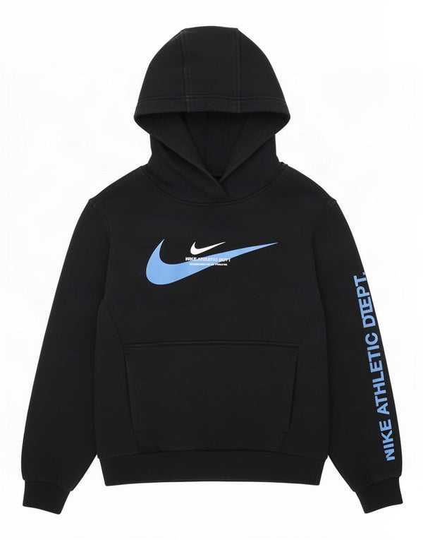 Nike piger grafisk hættetrøje 10-11 år medium sort bomuld