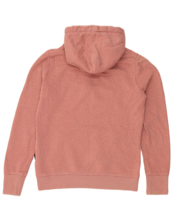 Superdry grafisk hættetrøje til kvinder UK 12 Medium Pink Flecked Bomuld