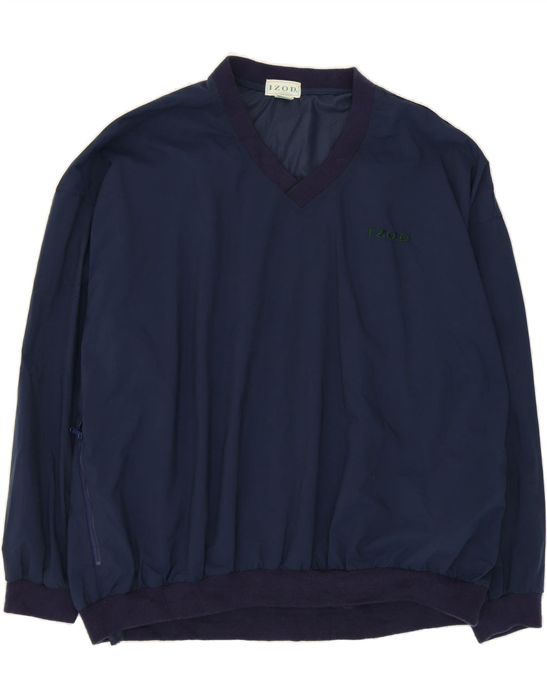 IZOD Mens Pullover Tracksuit Top XL Navy Blue Nylon Vintage Izod and Second-Hand Izod from Messina Hembry 