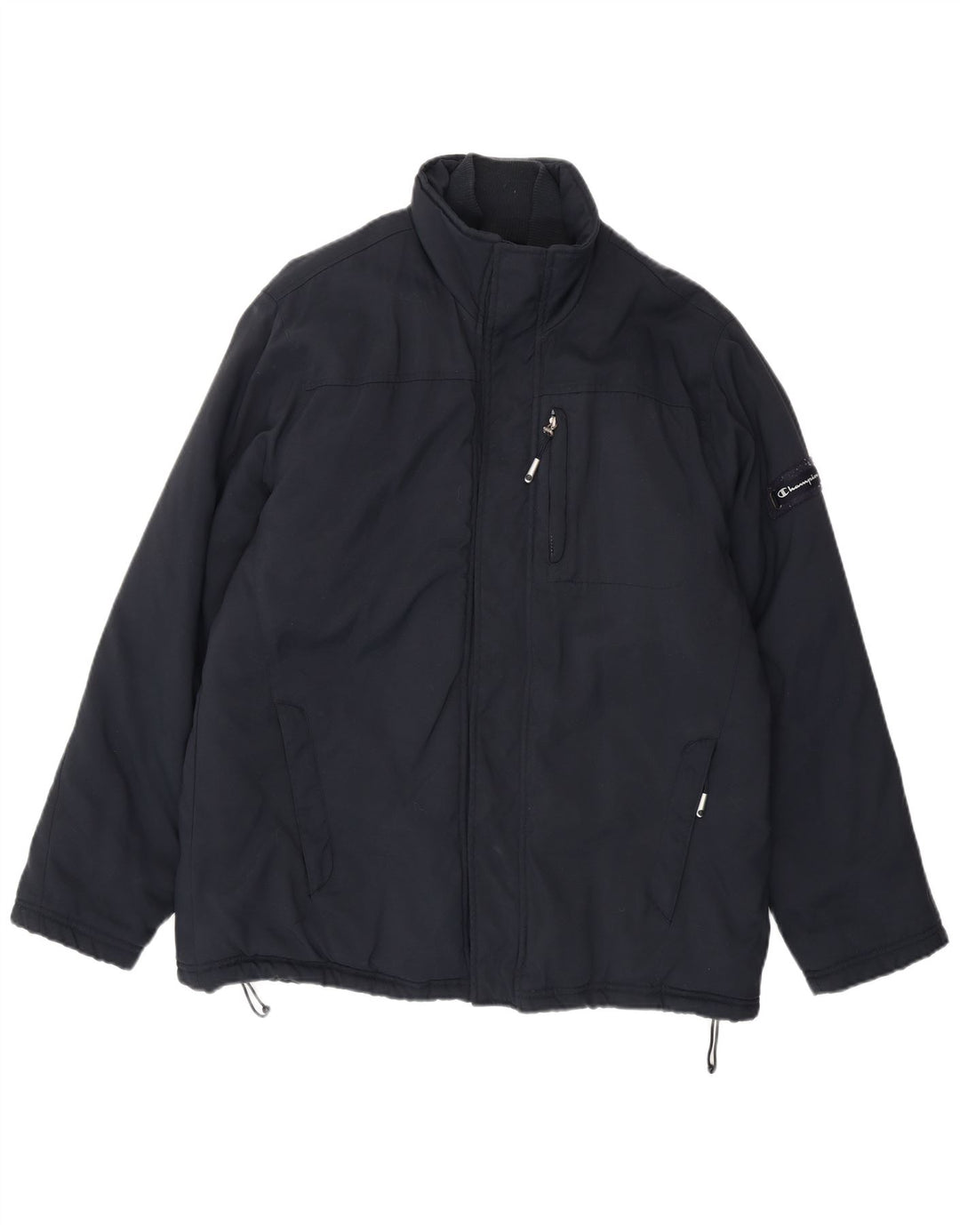 Champion Herre Windbreaker Jacket UK 40 Large Navy Blue Polyamide