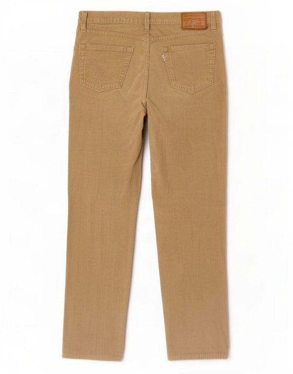 Levi's Lige fløjlsbukser til mænd W34 L29 Beige bomuld