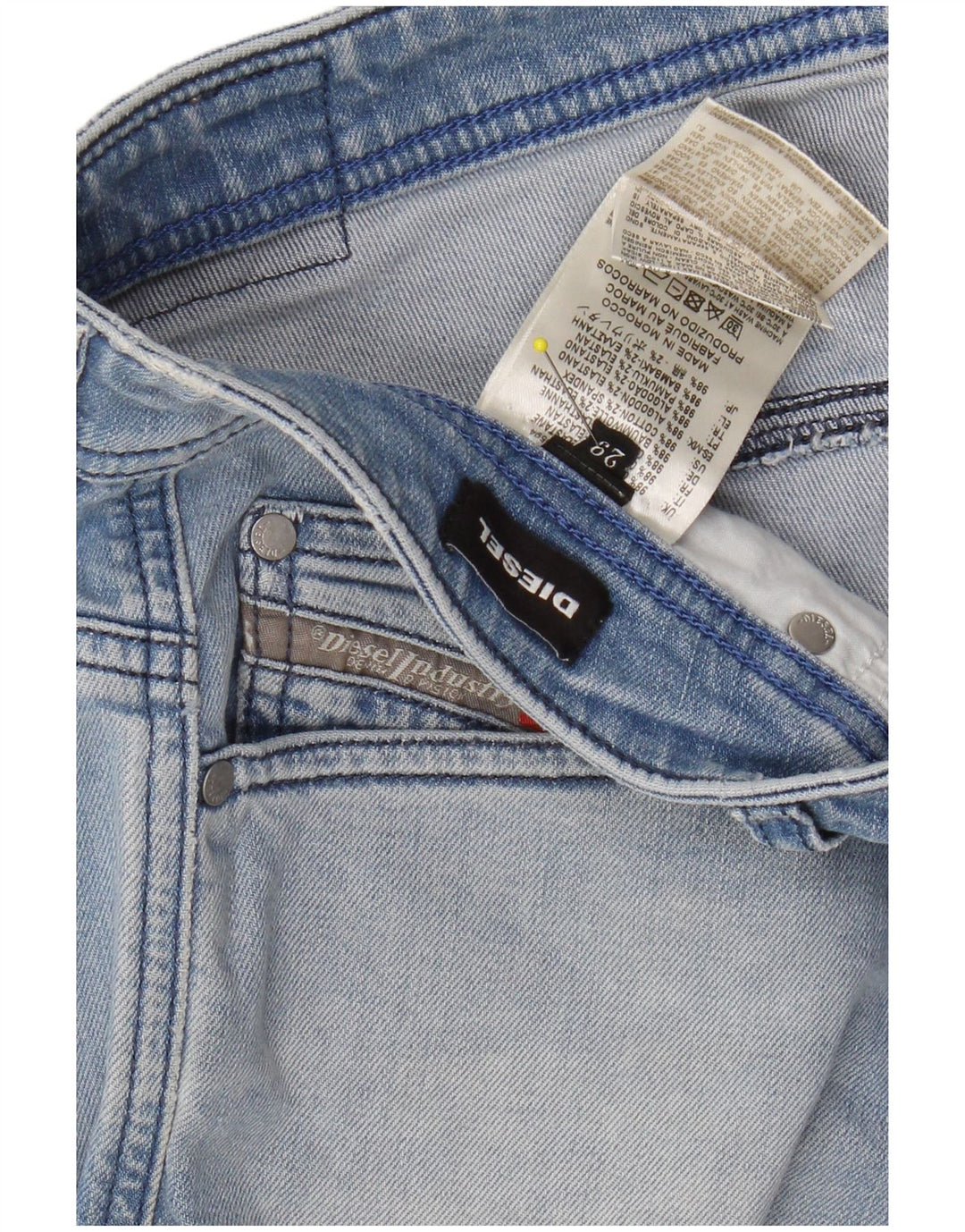 DIESEL Dame denim Shorts W29 Medium Blue Bomuld