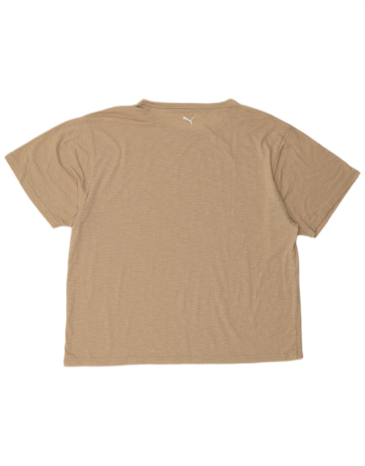 Puma Herre T-Shirt Top Stor Beige Flecked
