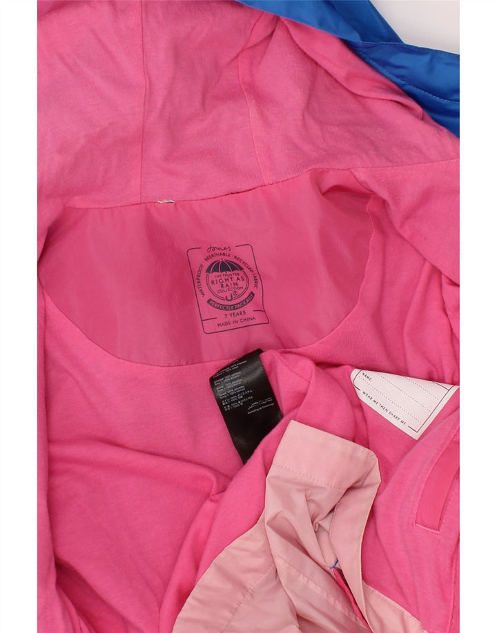 Joules Regnjakke med hætte til piger 6-7 år Flerfarvet Colourblock