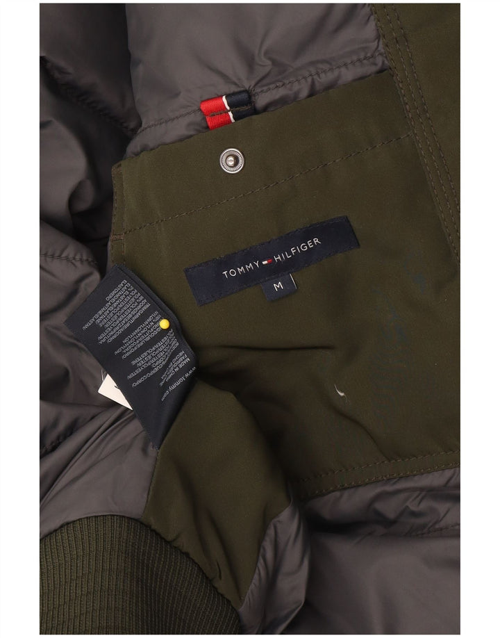 Tommy Hilfiger Herre polstret jakke UK 38 Medium Green Polyester