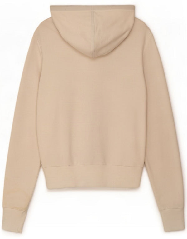Puma hættetrøje med lynlås til kvinder UK 12 Medium White Cotton