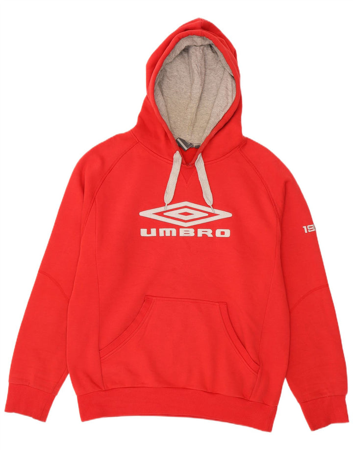 Umbro Herre grafisk hættetrøje 2XL Rød Bomuld