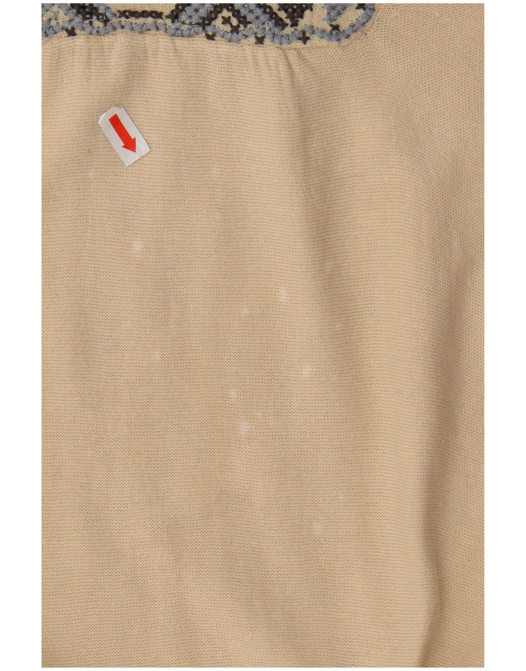 Monsoon Damebluse Top UK 14 Medium Beige Fair Isle