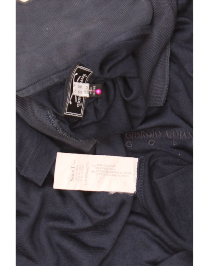 GIORGIO ARMANI Poloshirt til mænd IT 50 Medium Marineblå Silke