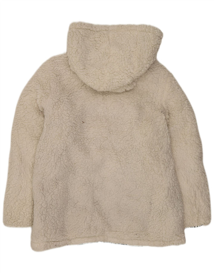 Reebok Dame Hætte Vendbar Polstret Jakke UK 14 Medium Sort Polyester