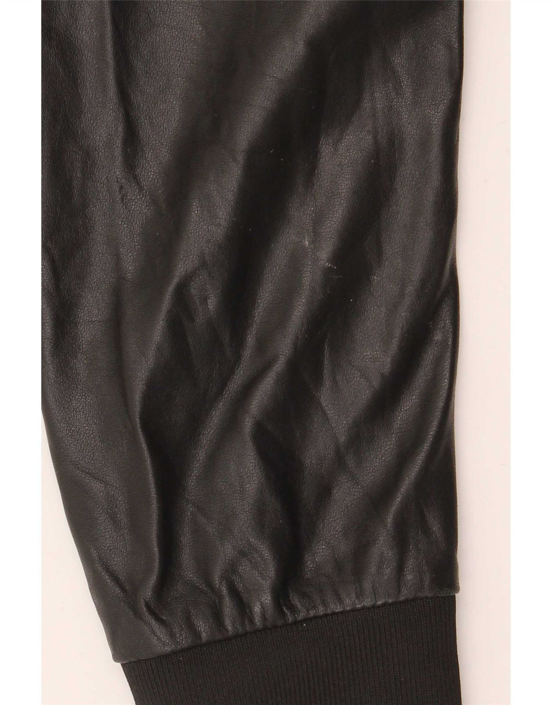 Replay Herre Bomber Læderjakke UK 38 Medium Sort Læder