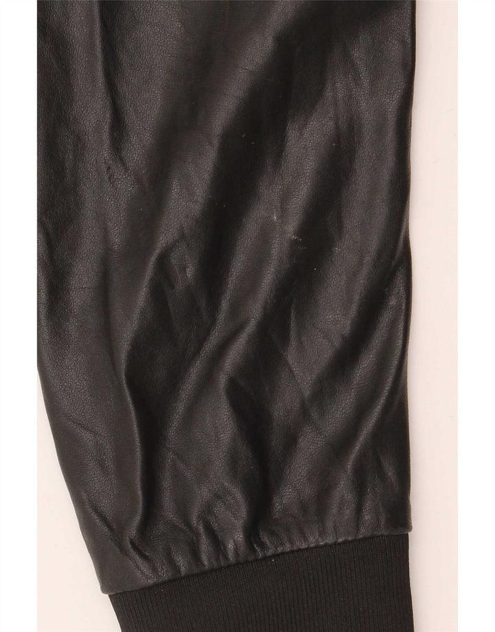 Replay Herre Bomber Læderjakke UK 38 Medium Sort Læder