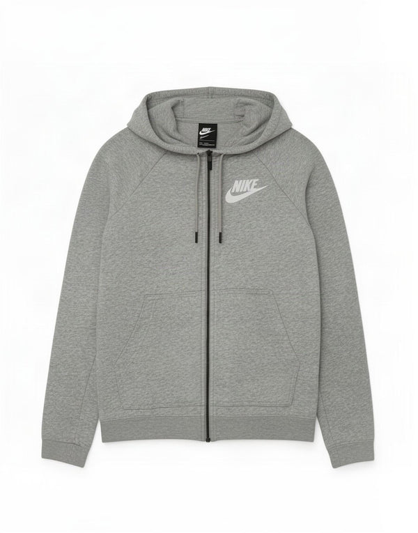Nike Dame Oversized hættetrøje Sweater med lynlås UK 6 XS Grå Bomuld