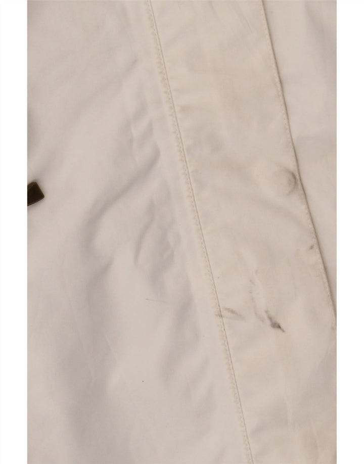 Helly Hansen Regnjakke med hætte til kvinder UK 16 Stor hvid polyester