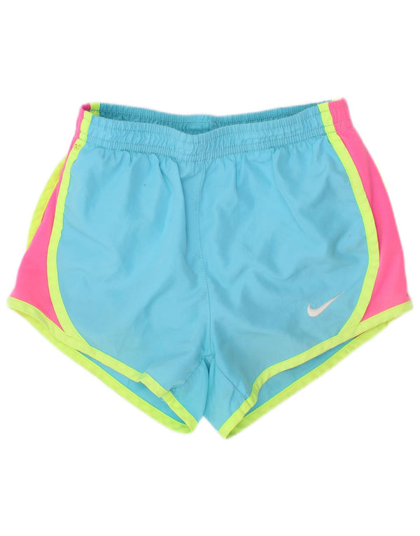 Nike sportsshorts til piger 5-6 år Medium Blue Colourblock Polyester