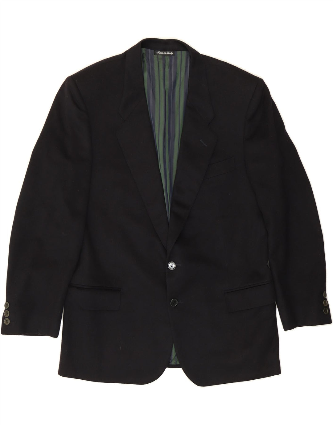 MARCO AZZALI Mens 2 Button Blazer Jacket IT 52 XL Black Wool Vintage Marco Azzali and Second-Hand Marco Azzali from Messina Hembry 