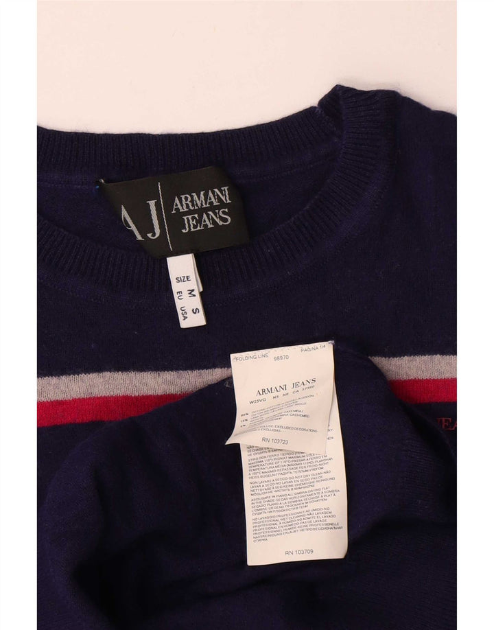 Armani Jeans Dame Jumper Sweater UK 14 Medium Navy Blue