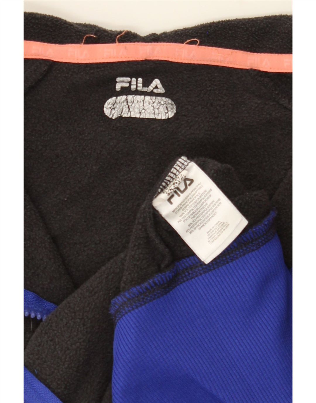 FILA Womens Zip Hoodie Sweater UK 16 Large Grey Polyester Vintage Fila and Second-Hand Fila from Messina Hembry 