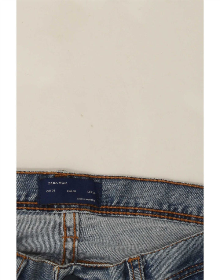 Zara Herre Slim Jeans EU 38 Small W30 L32 Blå