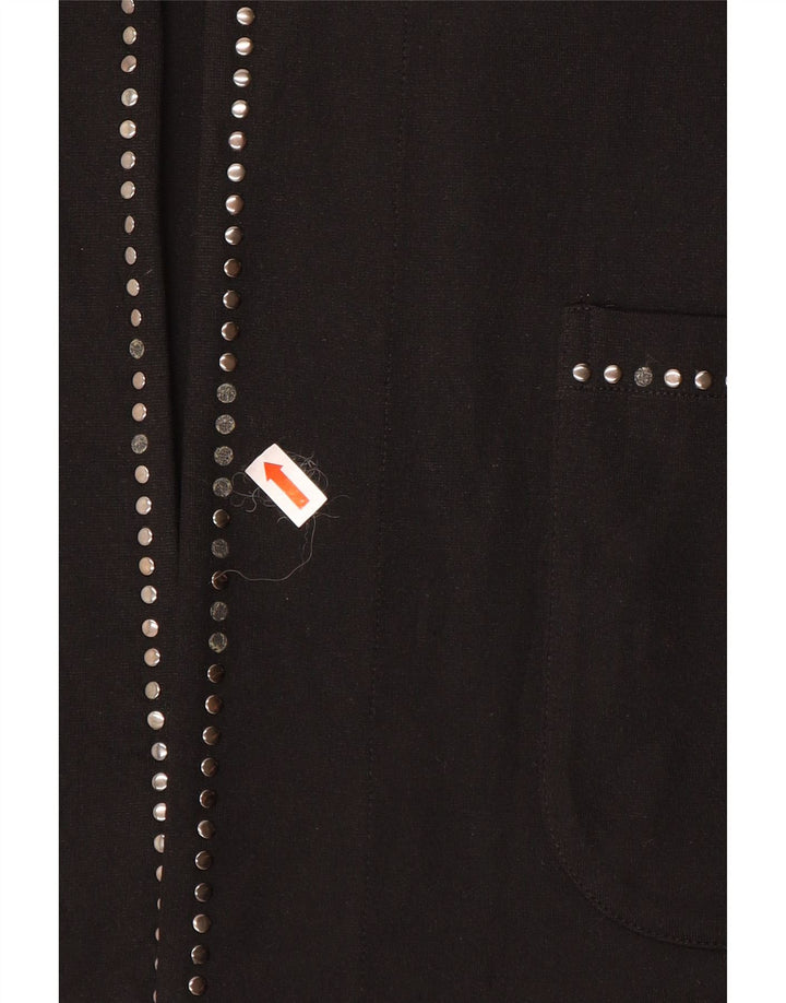 Fiorella Rubino Dame Oversized Open Blazer Jacket UK 14 Medium Black