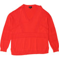 TOPSHOP Womens V-Neck Jumper Sweater UK 16 Large Red Vintage Topshop and Second-Hand Topshop from Messina Hembry 