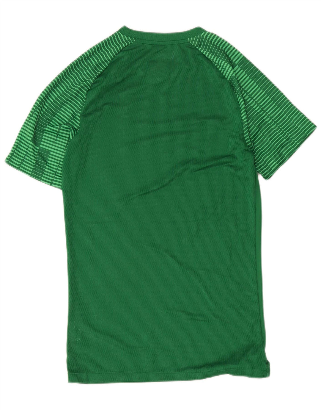 Nike Herre Dri Fit Slim T-Shirt Top Lille Grøn Stribet Polyester