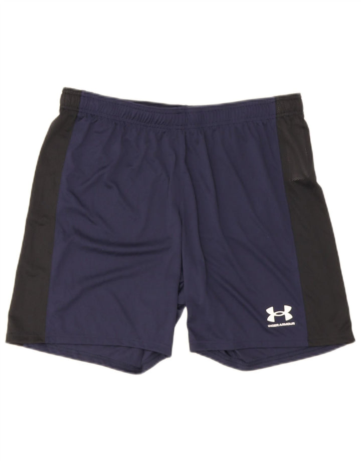 Under Armour Herre Sportshorts XL Navy Blue Colourblock Polyester