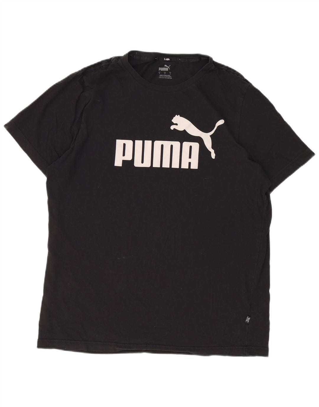 PUMA Herre grafisk T-shirt Top Stor sort bomuld