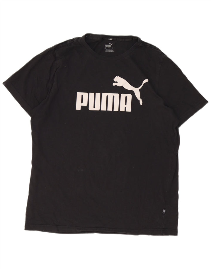 PUMA Herre grafisk T-shirt Top Stor sort bomuld