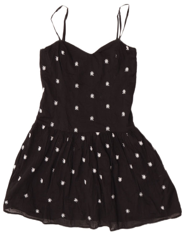 Zara Dame Sundress UK 8 Small Black Floral